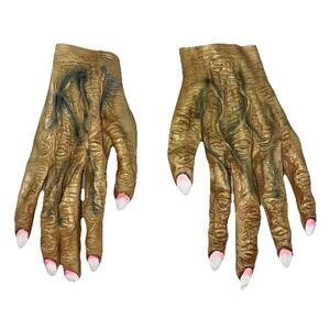 Vtg Seasons Gloves Adult Halloween Horror Latex Zombie Gloves Mummy Witch Creepy